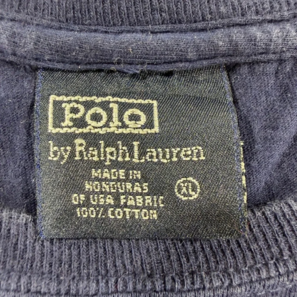 Polo Ralph Lauren Shirt Mens XL Navy Blue Red Pony Logo Short Sleeve Cotton Tee